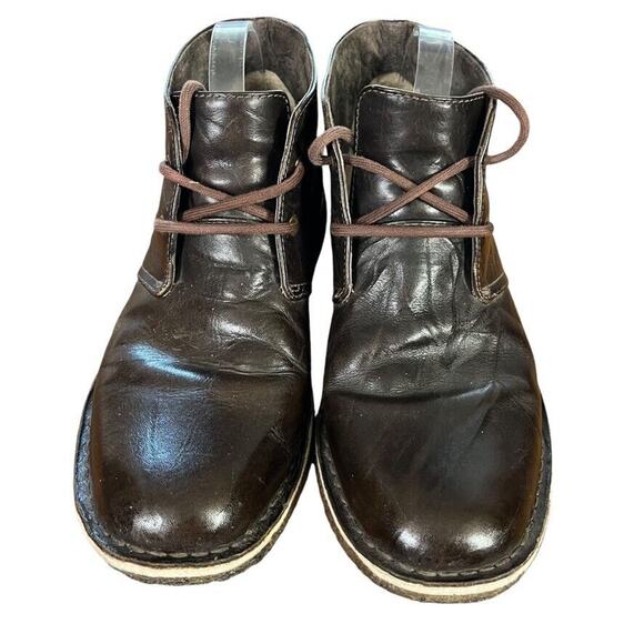 Ugg 3275 Leighton Chukka Lace Up Brown Leather Mens Ankle Boots Shoes sz 10 - Picture 8 of 16
